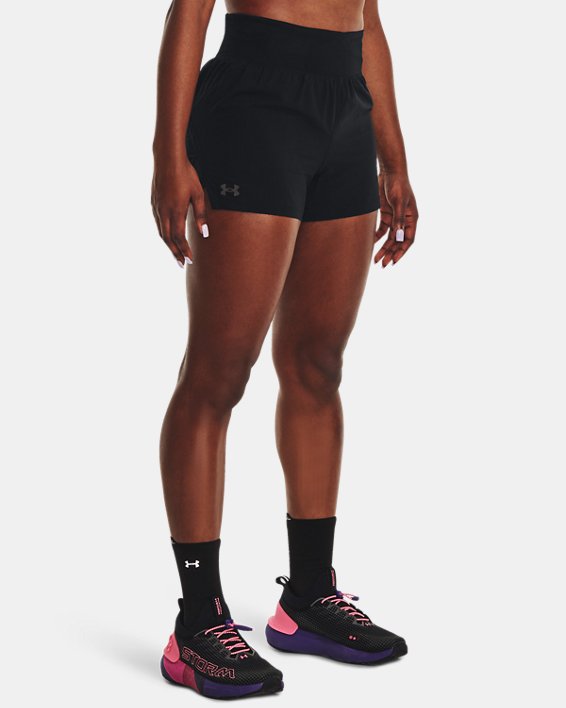 Women's UA Run Stamina 3'' Shorts in Black image number 0